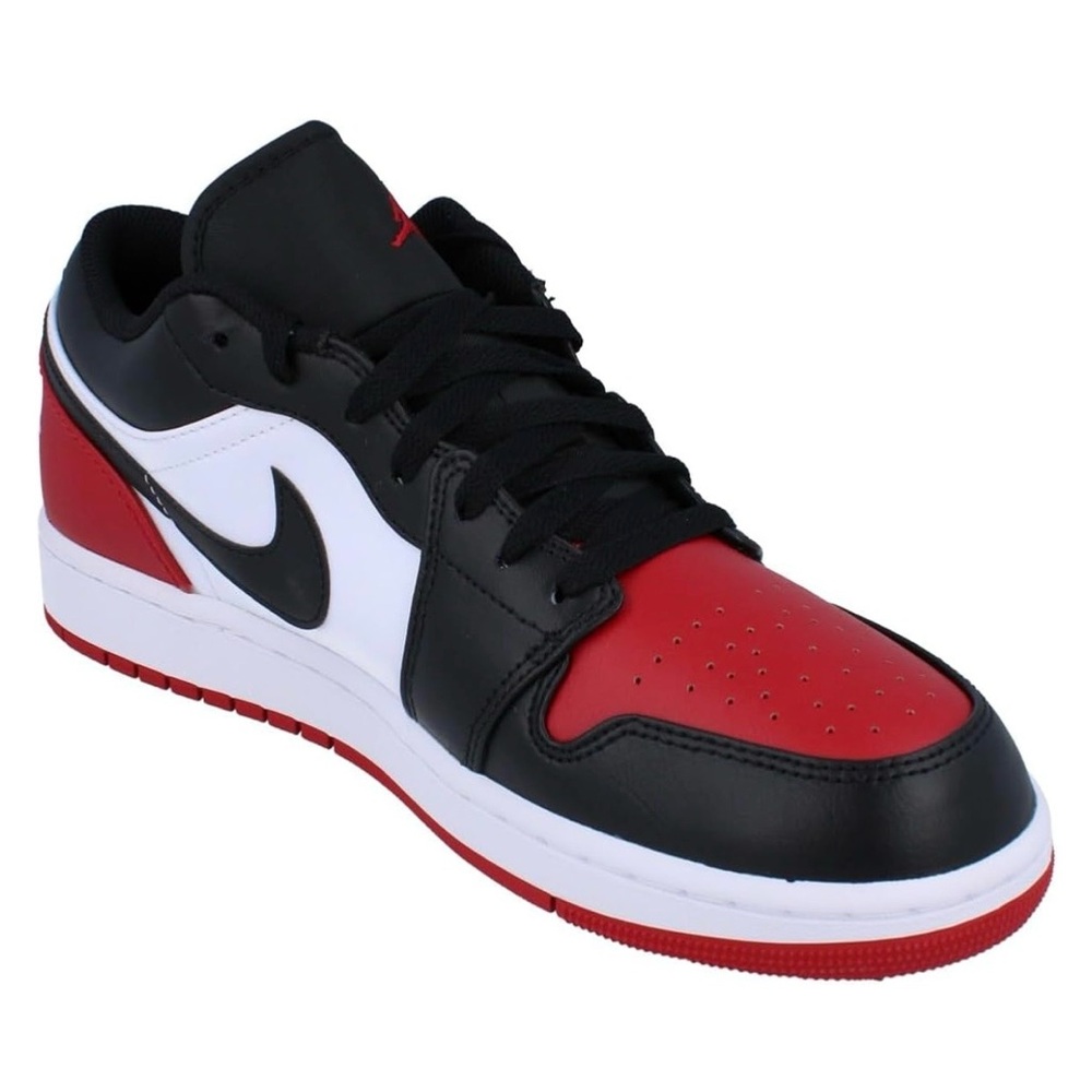 Jordan Air 1 Low in White, Black, and Red - Picture 2 of 14